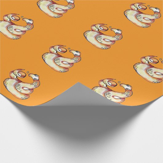 snake on orange geschenkpapier (Ecke)