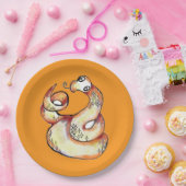 snake on orange pappteller (Party)