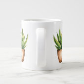 Snake Plant Line Drawing Minimalist Mug Jumbo-Tasse (Rückseite)