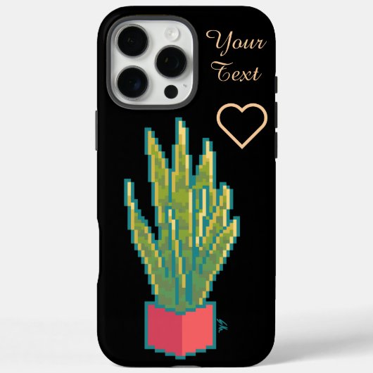 Snake plant, pixel art Case-Mate iPhone hülle (Rückseite)