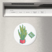 Snake plant Pixelart, Pixel Art Magnet (In Situ (Geschirrspüler))