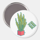 Snake plant Pixelart, Pixel Art Magnet (Vorderseite/Rückseite)
