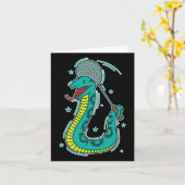 Snake Plays Badminton Karte (Gelbe Blume)