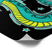 Snake Plays Badminton Poster (Ecke)