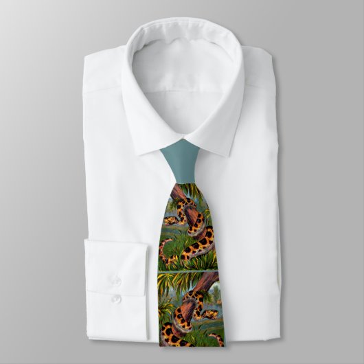 snake print tie krawatte (Gebunden)