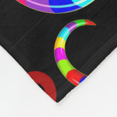 Snake Psychedelic Rainbow Colors Fleecedecke (Ecke)