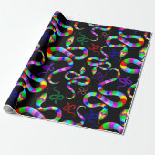 Snake Psychedelic Rainbow Colors Geschenkpapier (Ungerollt)