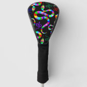 Snake Psychedelic Rainbow Colors Golf Headcover (Vorderseite)
