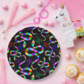 Snake Psychedelic Rainbow Colors Pappteller (Party)