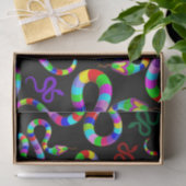 Snake Psychedelic Rainbow Colors Seidenpapier (Geschenk)
