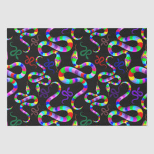 Snake Psychedelic Rainbow Colors Seidenpapier