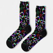 Snake Psychedelic Rainbow Colors Socken (Linkes Detail)