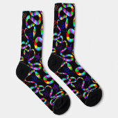 Snake Psychedelic Rainbow Colors Socken (Rechts)