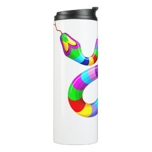 Snake Psychedelic Rainbow Colors Thermosbecher