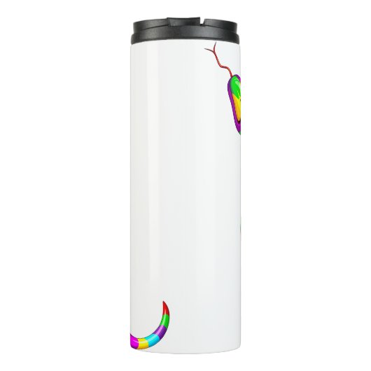 Snake Psychedelic Rainbow Colors Thermosbecher (Rückseite)