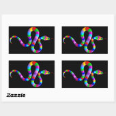 Snake Psychedelic Rainbow Sticker (Blatt)