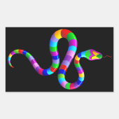 Snake Psychedelic Rainbow Sticker (Vorderseite)