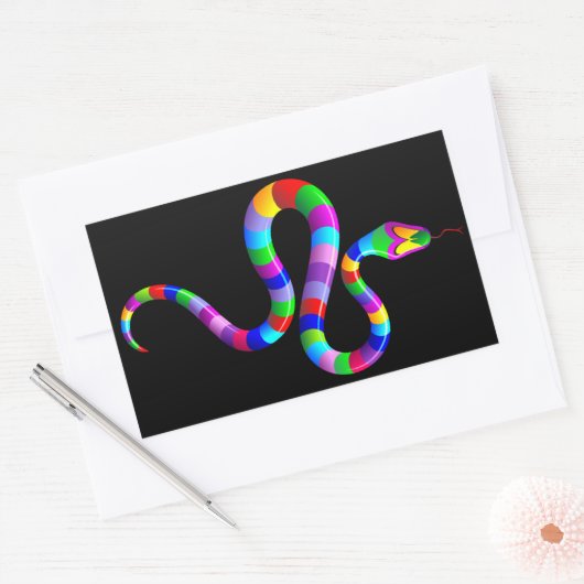 Snake Psychedelic Rainbow Sticker (Umschlag)