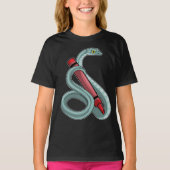 Snake Pupil Crayon School T-Shirt (Vorderseite)