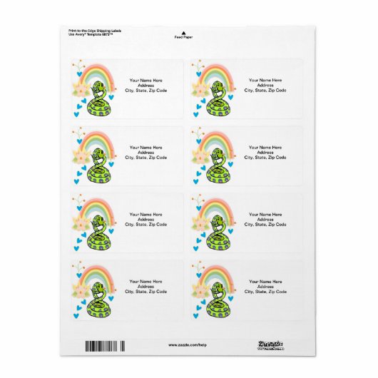 Snake Rainbow Labels (Vorne)