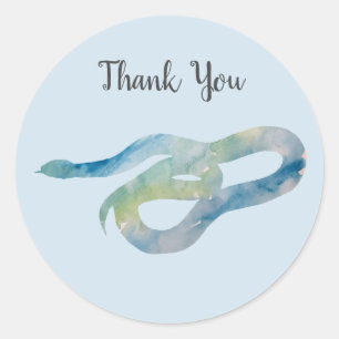 Snake Rainforest Reptile Party Danke Stickers