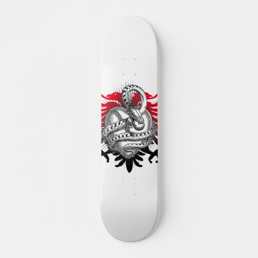 Snake Red Black Skateboard (Vorne)