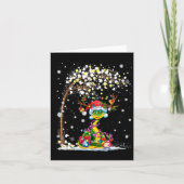 Snake Reindeer Hat Weihnachtsbaum Funny Xmas Karte (Vorderseite)