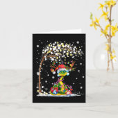 Snake Reindeer Hat Weihnachtsbaum Funny Xmas Karte (Gelbe Blume)