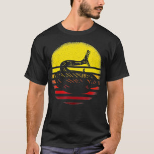 Snake Retro Vintag Rattlesnake Liebe Sunset Schlan T-Shirt