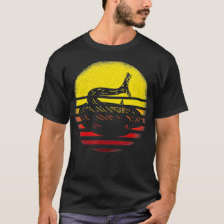 Snake Retro Vintag Rattlesnake Liebe Sunset Schlan T-Shirt