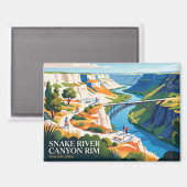 Snake River Canyon Rand Idaho Magnet (Vorderseite/Rückseite)