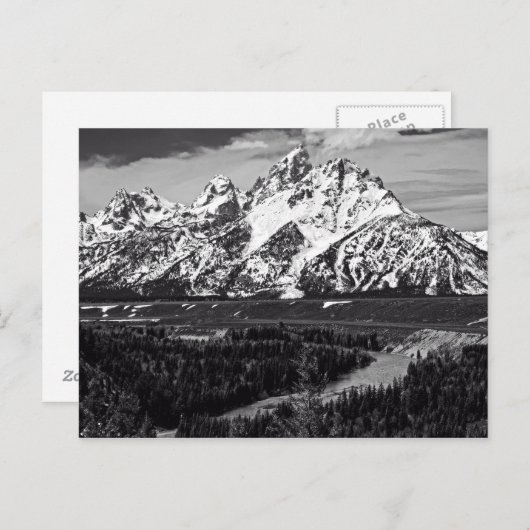 Snake River Curve - The Grand Tetons Postkarte (Vorne/Hinten)