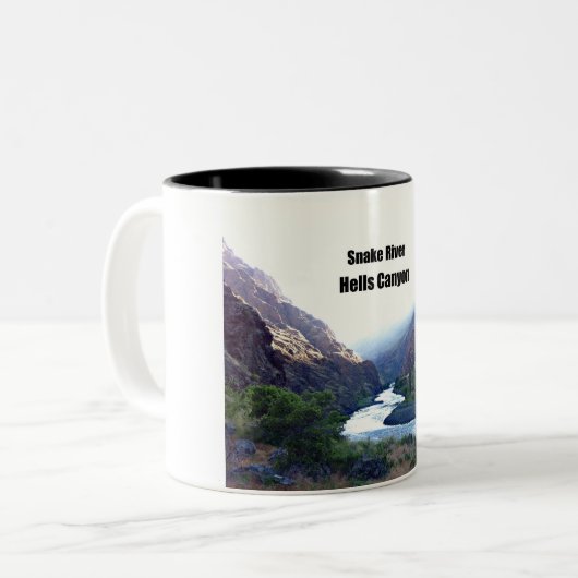 Snake RIver, Hells Canyon Zweifarbige Tasse (Vorderseite Links)