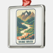Snake River Idaho Colors Ornament Aus Metall (Links)