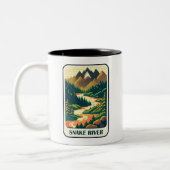 Snake River Idaho Colors Zweifarbige Tasse (Links)