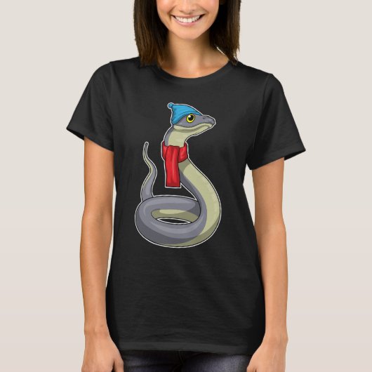 Snake Scarf Beanie T-Shirt (Vorderseite)