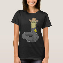 Snake Sheriff Cowboy-Hut T-Shirt