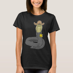 Snake Sheriff Cowboy-Hut T-Shirt