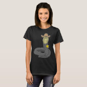 Snake Sheriff Cowboy-Hut T-Shirt (Vorne ganz)