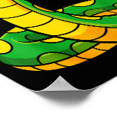 Snake Shirt Adult Men Women Kids Green Body Snake  Poster (Ecke)