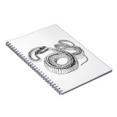 Snake Skeleton Notebook Notizblock (Rechte Seite)