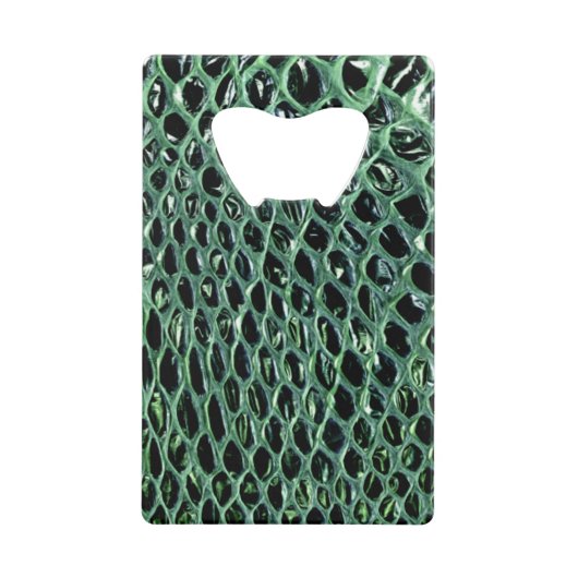 Snake Skin Bottle Opener Kreditkarte Geldbeutel Flaschenöffner (Vorderseite)