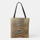 Snake Skin Design Tote Bag Tasche (Rückseite)