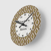 Snake Skin Diamond Pattern Runde Wanduhr (Winkel)