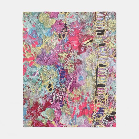 Snake Skin Pattern Fleece Blanket Bold Vibranchen (Vorderseite)