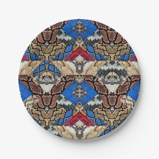 Snake Skin Pattern Pappteller (Vorderseite)