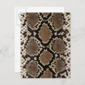 Snake Skin Postkarte (Vorne/Hinten)