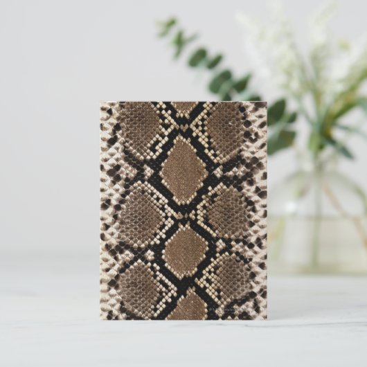Snake Skin Postkarte (Stehend Vorderseite)