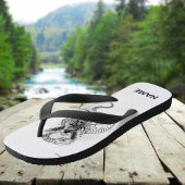 Snake Skull Flip-Flops – Gothic Tattoo Style Shoes Badesandalen