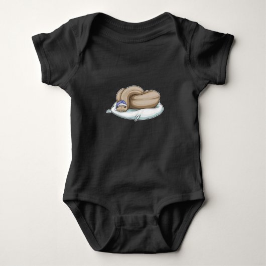 Snake Sleeping Pillow Baby Strampler (Vorderseite)